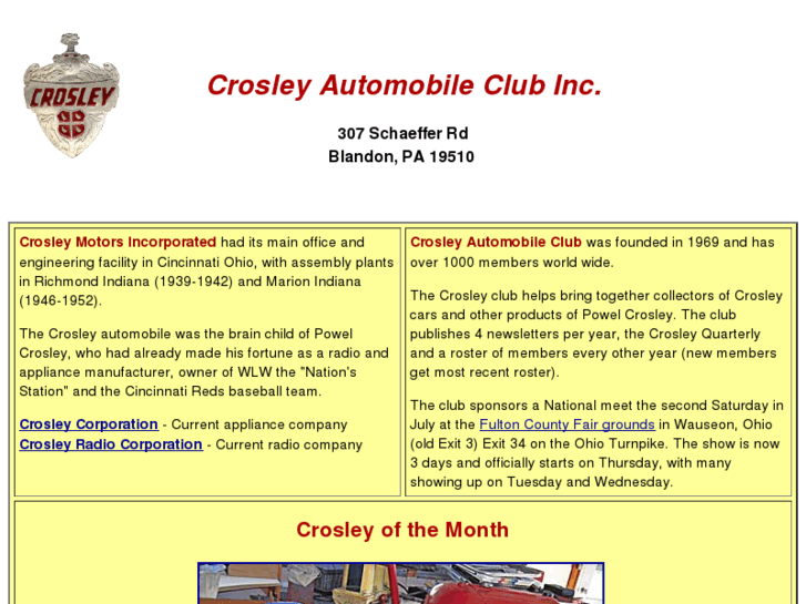 www.crosleyautoclub.com