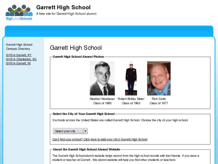 www.garretthighschool.org