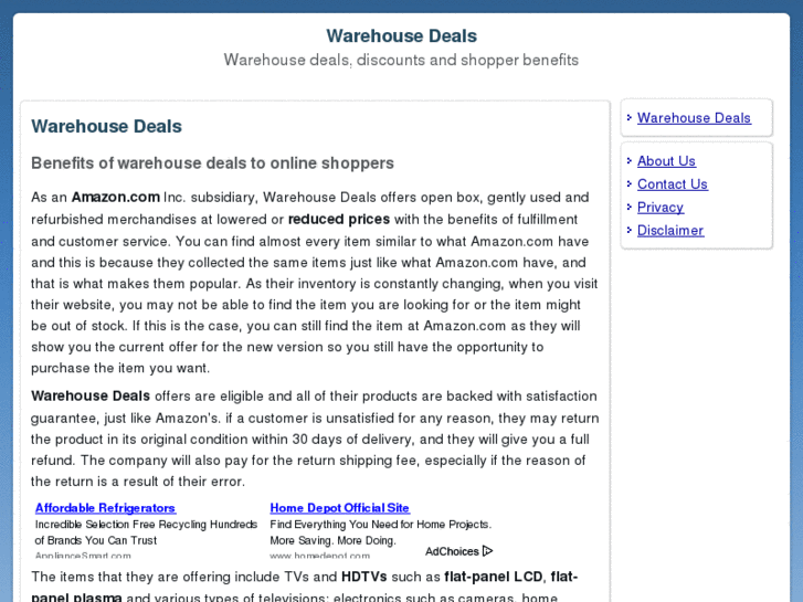 www.warehousedeals.org