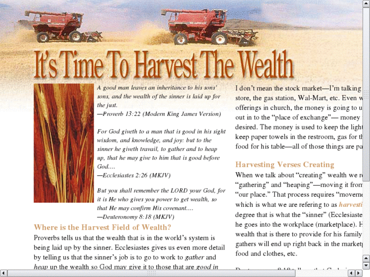 www.harvestingthewealth.com