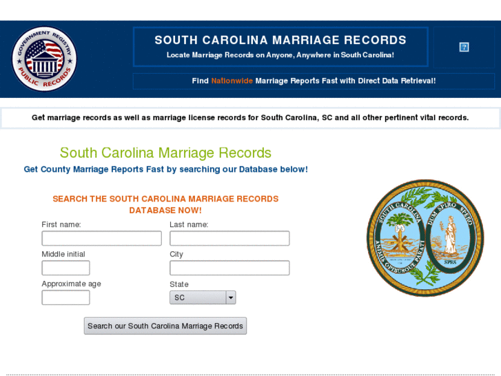 www.southcarolinamarriagerecords.org