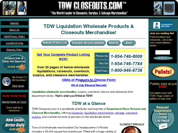 www.tdw-closeouts.net