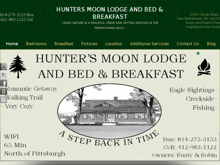 www.huntersmoonlodgebandb.com