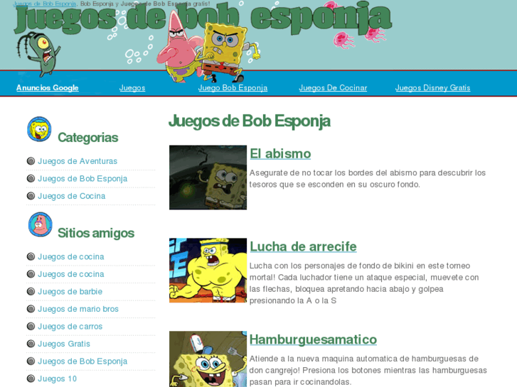 www.juegosdebobesponja.net