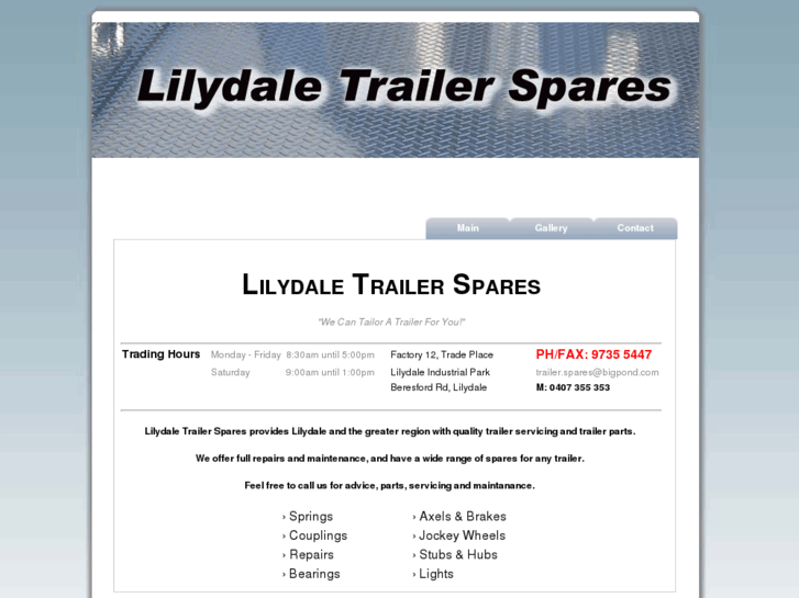 www.lilydaletrailerspares.com