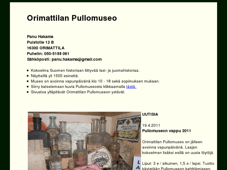 www.orimattilanpullomuseo.net