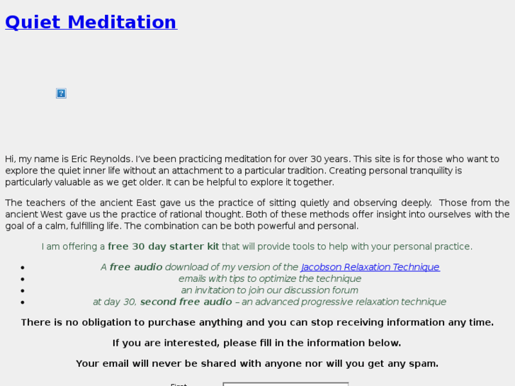 www.quietmeditation.com