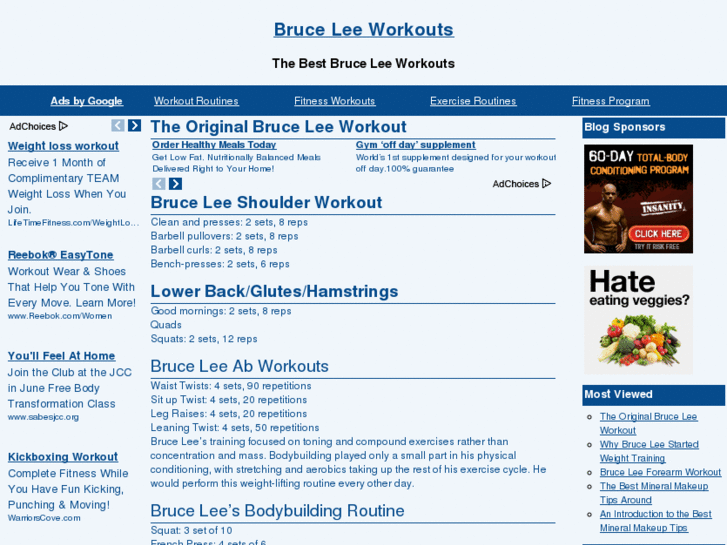 www.bruceleeworkouts.net