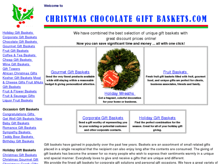 www.christmaschocolategiftbaskets.com