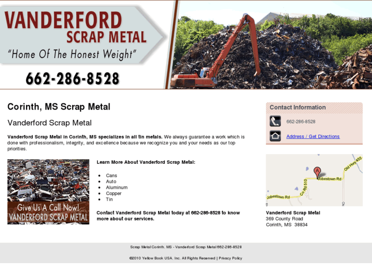 www.vanderfordscrapmetal.com