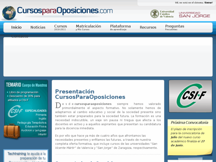 www.cursosparaoposiciones.com