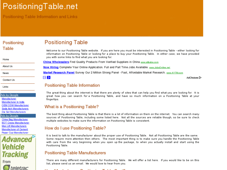 www.positioningtable.net