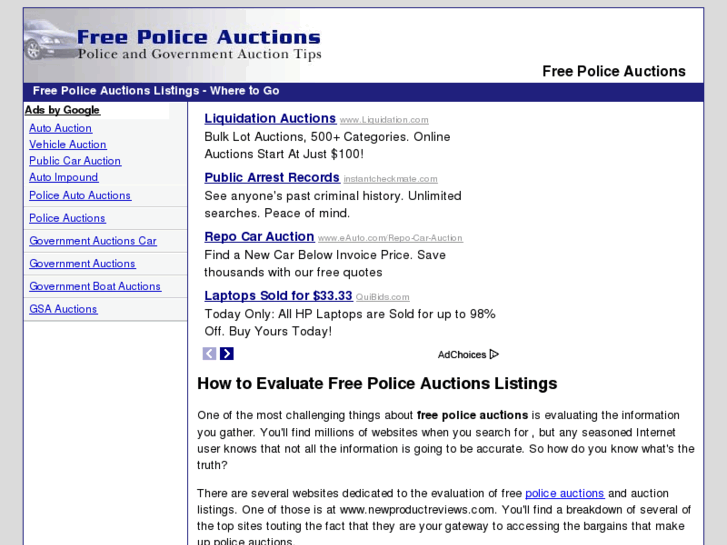 www.free-police-auctions.com