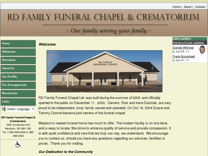 www.rdfamilymemorialchapel.com