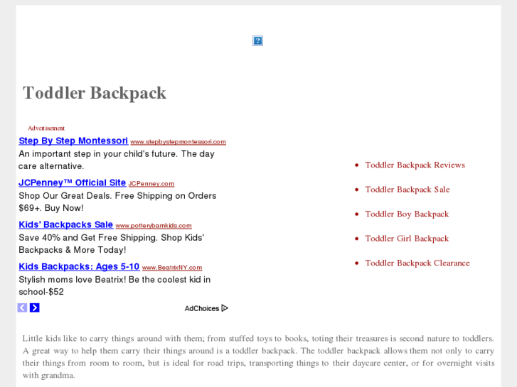 www.toddler-backpack.org