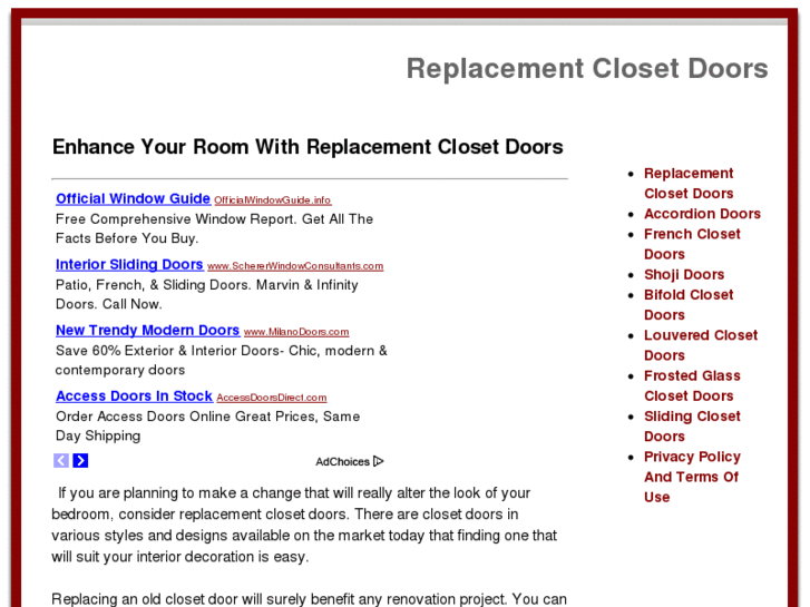 www.replacementclosetdoors.com