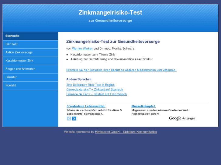 www.zinkmangelrisiko-test.de