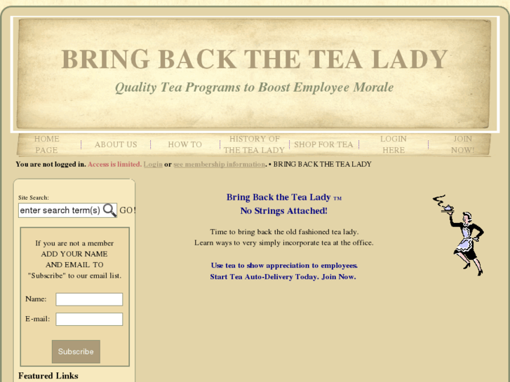 www.bringbackthetealady.com