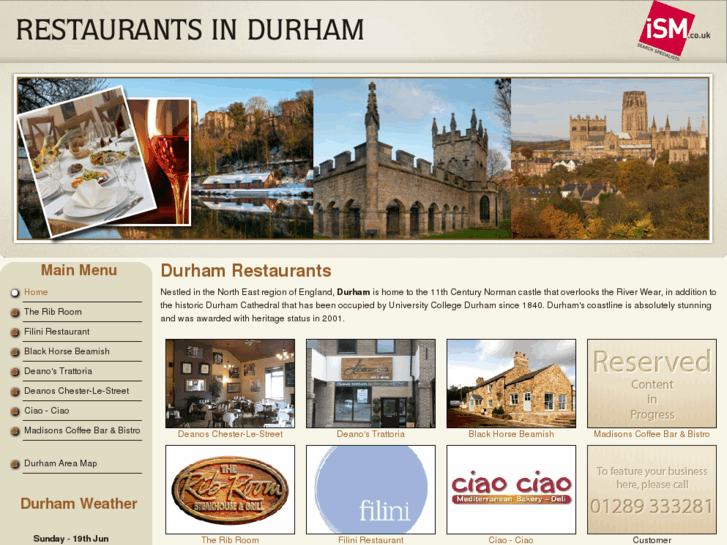 www.durhamrestaurant.co.uk