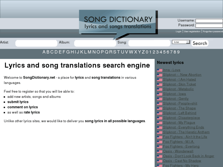 www.songdictionary.net