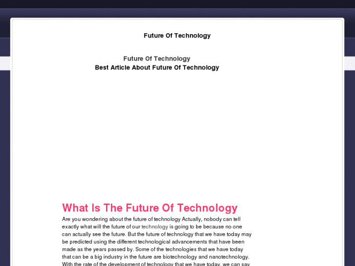 www.futureoftechnology.net