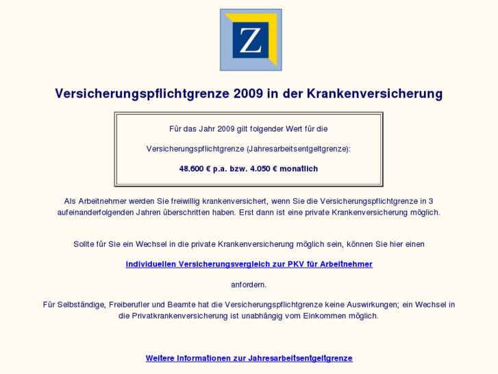 www.versicherungspflichtgrenze.com