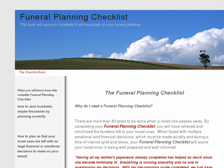 www.funeralplanningchecklist.info