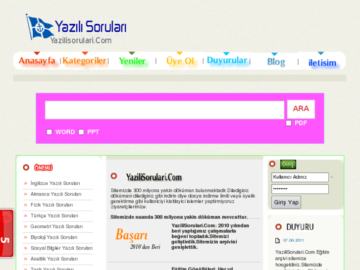 www.yazilisorulari.com
