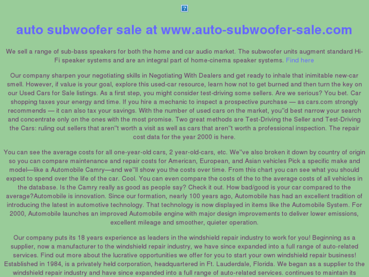 www.auto-subwoofer-sale.com