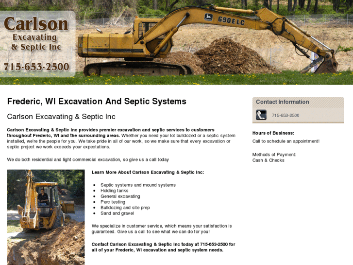 www.carlsonexcavatingandsepticinc.com