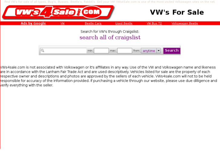 www.vws4sale.com