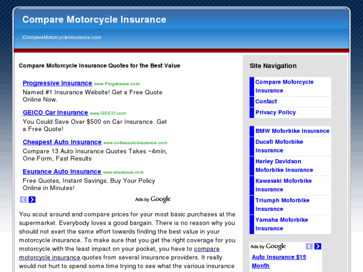 www.icomparemotorcycleinsurance.com