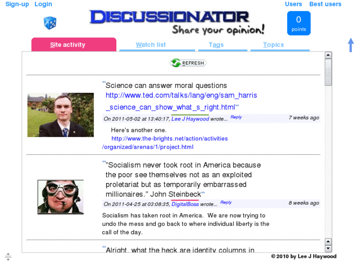 www.discussionator.com