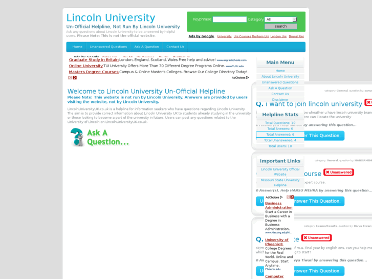 www.lincolnuniversityuk.co.uk