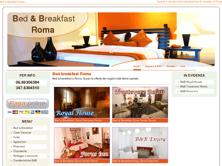 www.bedbreakfastinroma.it