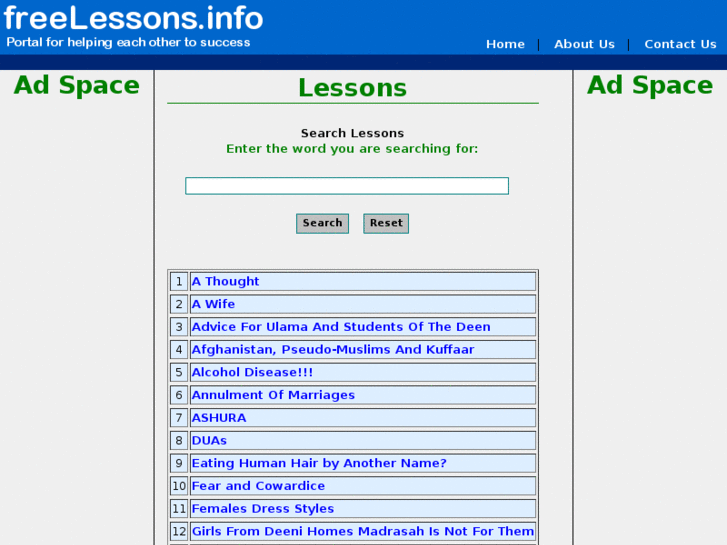 www.freelessons.info