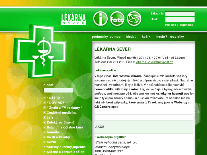 www.lekarnasever.cz