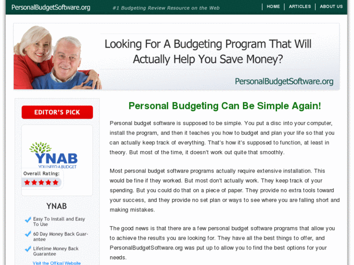 www.personalbudgetsoftware.org