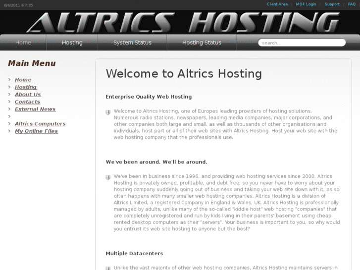 www.altrics-hosting.eu