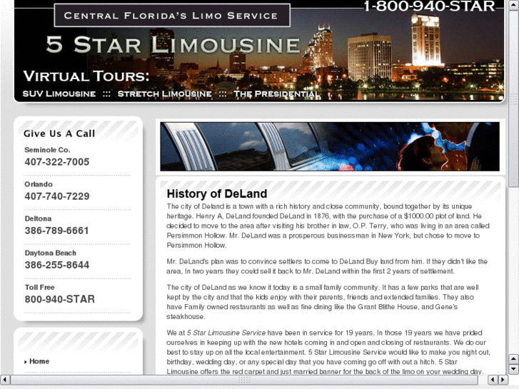 www.delandlimousinesby5star.com