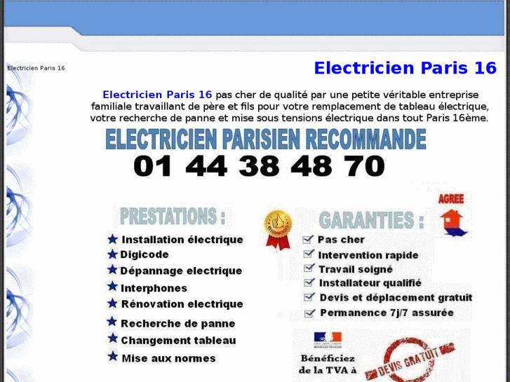 www.electricienparis16.fr