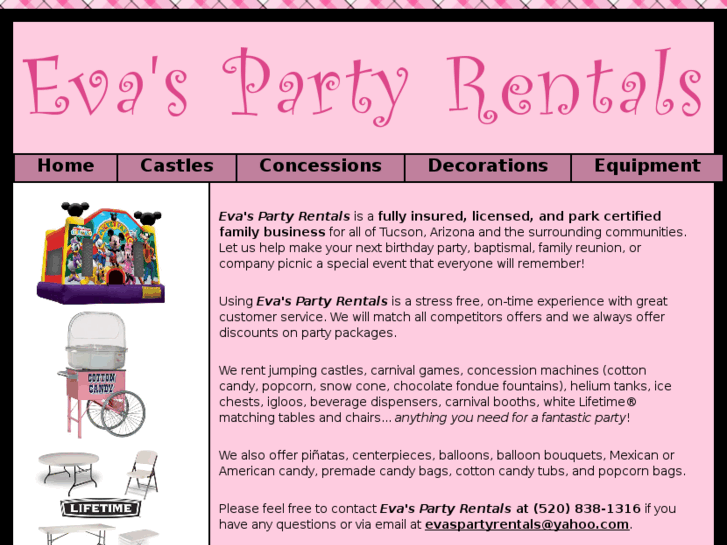 www.evaspartyrentals.com