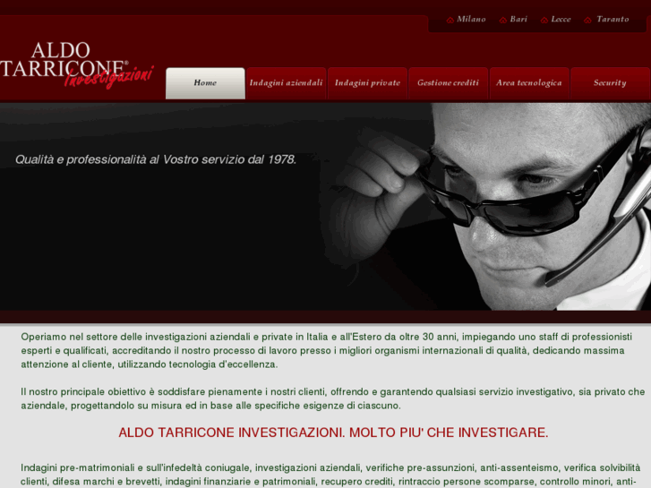 www.investigazionitarricone.it