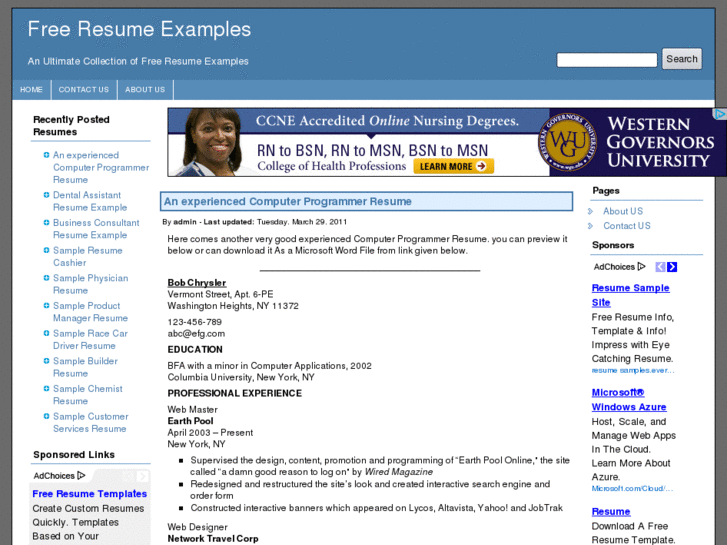 www.freeresumeexamples.org