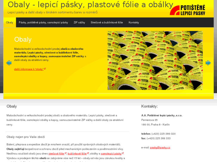 www.pasky-obaly-obalky.cz