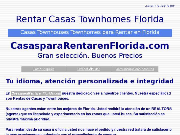 www.casaspararentarenflorida.com