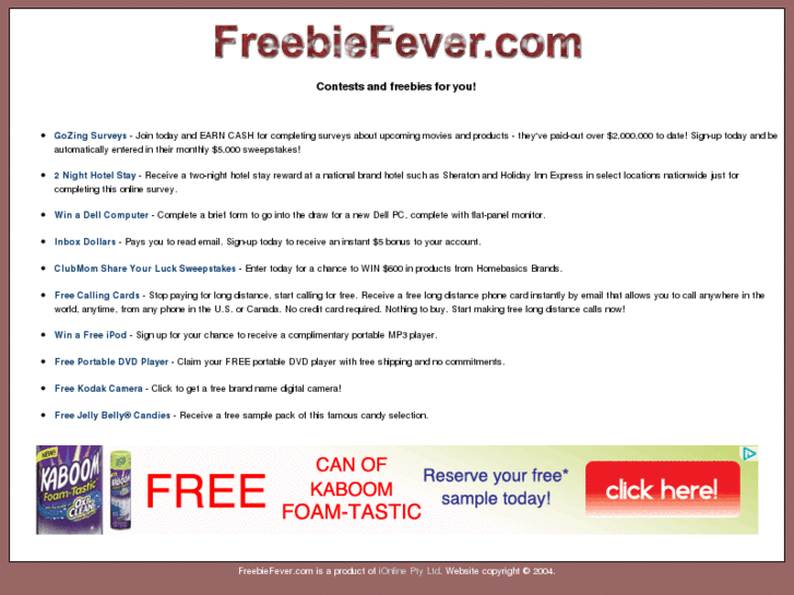 www.freebiefever.com