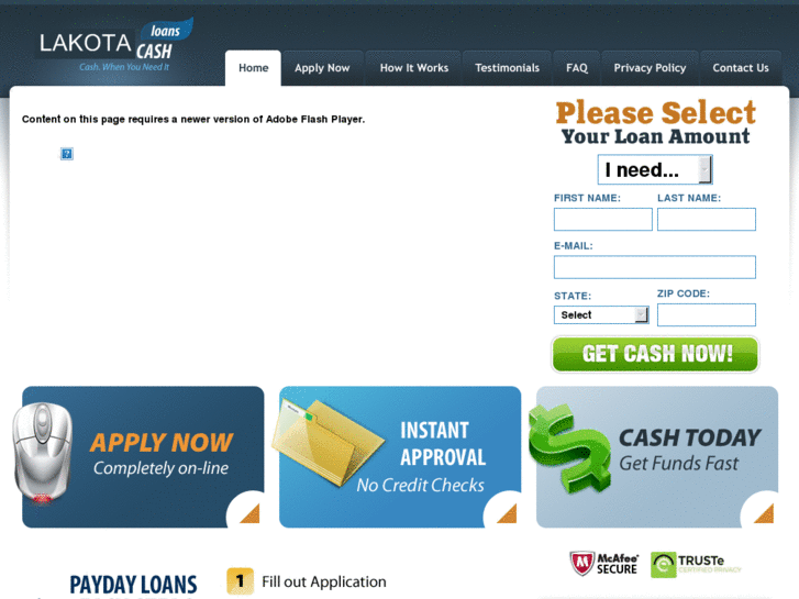 www.lakotacashpaydayloans.com