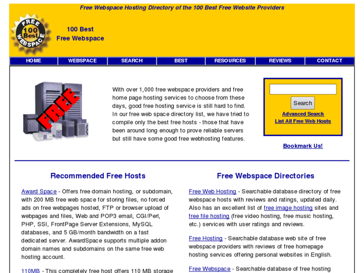 www.100-best-free-webspace.com