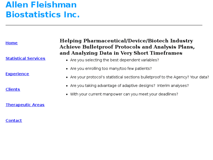 www.allenfleishmanbiostatistics.com
